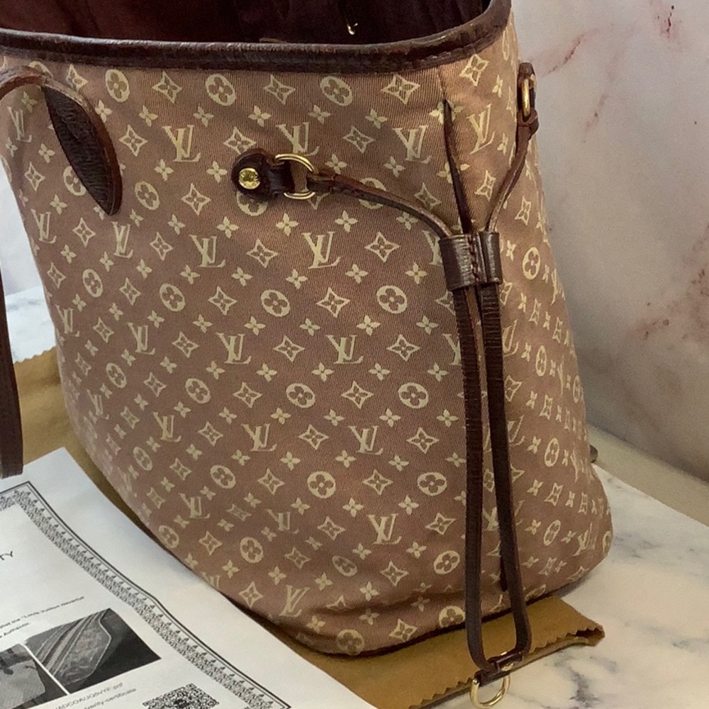 GUC Louis Vuitton Brown Monogram Minilin Neverfull Tote - Picture 3 of 7